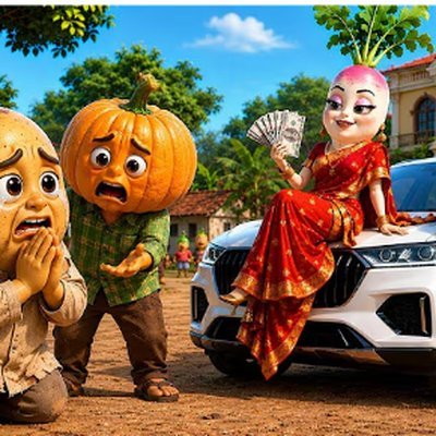 Vegetable characters in a Hindi kids’ story