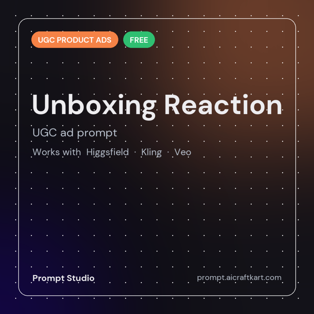 Unboxing Reaction UGC Ad