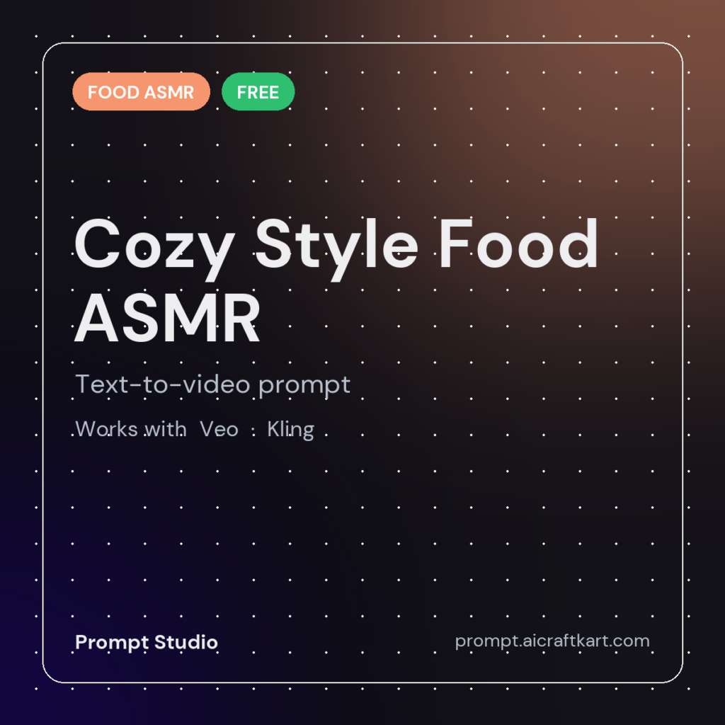 Cozy Style Food ASMR Generator
