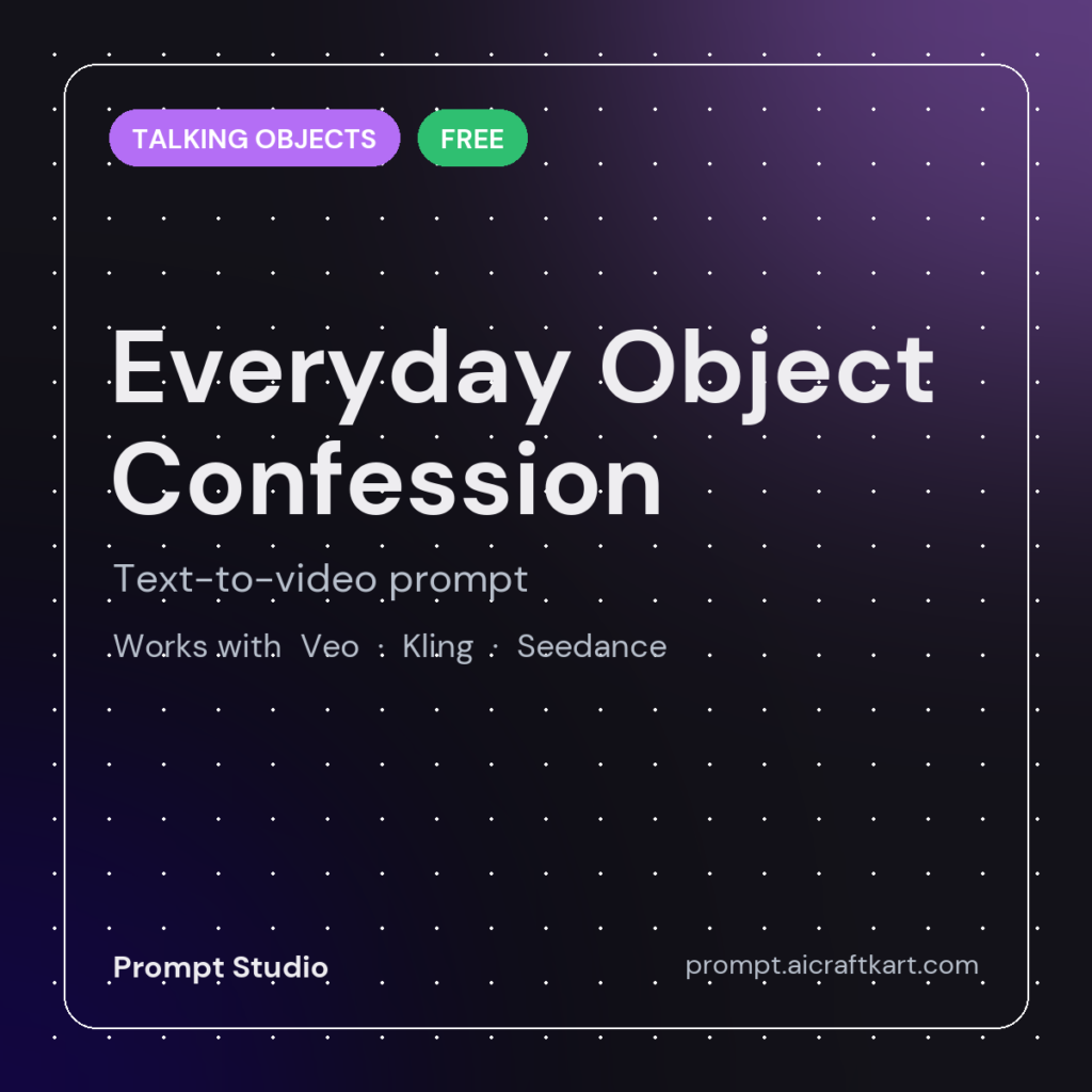 Everyday Object Confession Generator